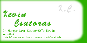 kevin csutoras business card